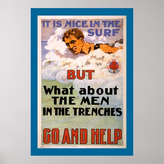 What About the Men in the Trenches (border) Poster (Front)