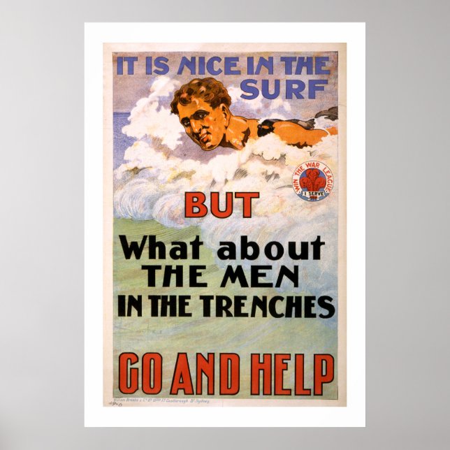 What About the Men in the Trenches (white) Poster (Front)