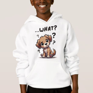 “…what?” Adorable Confused Cartoon Puppy