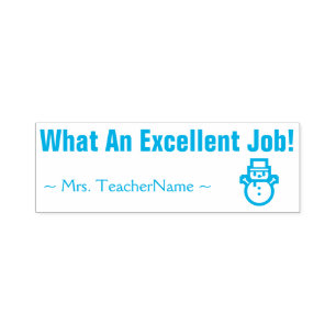 "What An Excellent Job!" Feedback Rubber Stamp