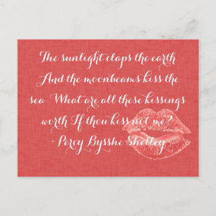 What are all these kissings worth Romantic Quote Postcard