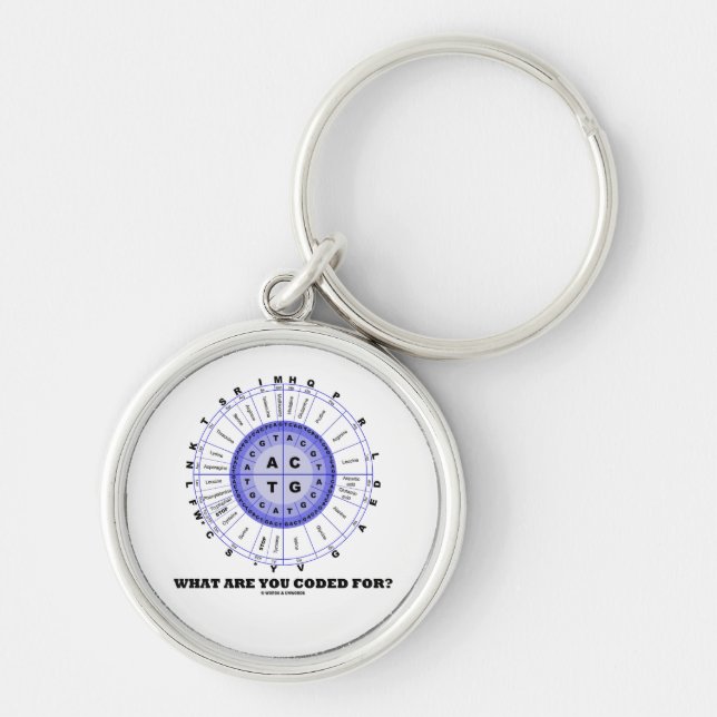 What Are You Coded For? (Amino Acid Wheel) Key Ring (Front)