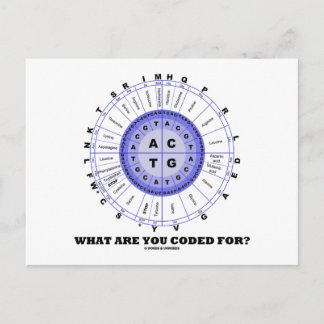What Are You Coded For? (Amino Acid Wheel) Postcard