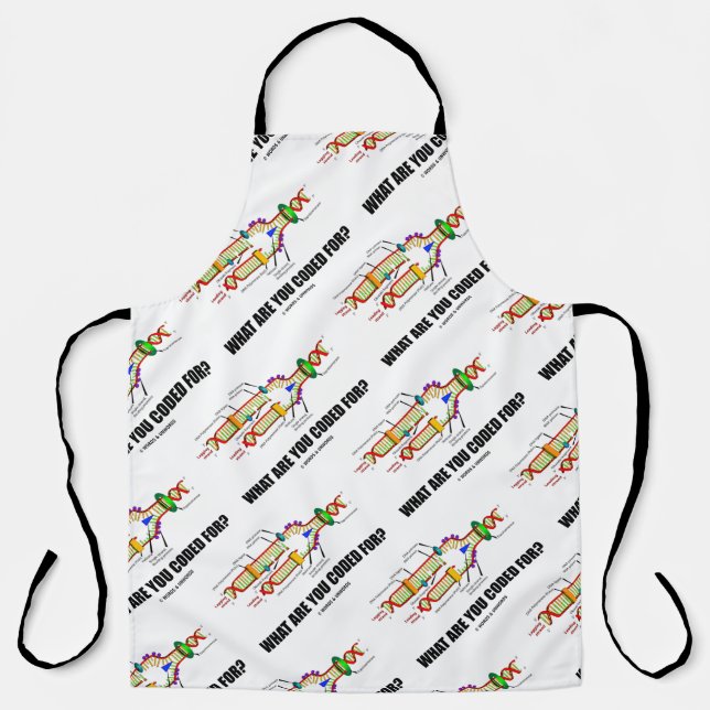 What Are You Coded For? DNA Replication Humour Apron (Front)