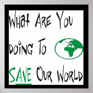 What are You doing to SAVE our World Poster