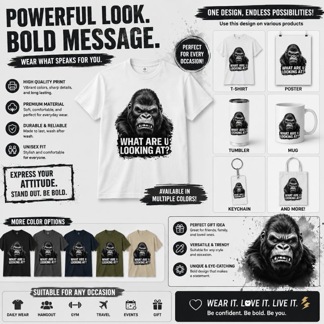 What Are You Looking At Funny Quote Shirt (Creator Uploaded)