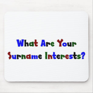 What Are Your Surname Interests? Mouse Mat