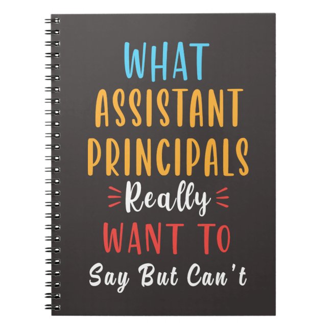 what assistant principals really want to say but notebook (Front)