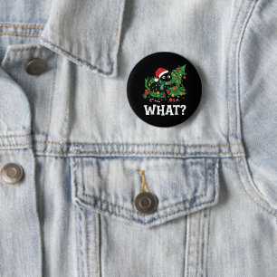 What Black Cat Funny Christmas Tree 6 Cm Round Badge