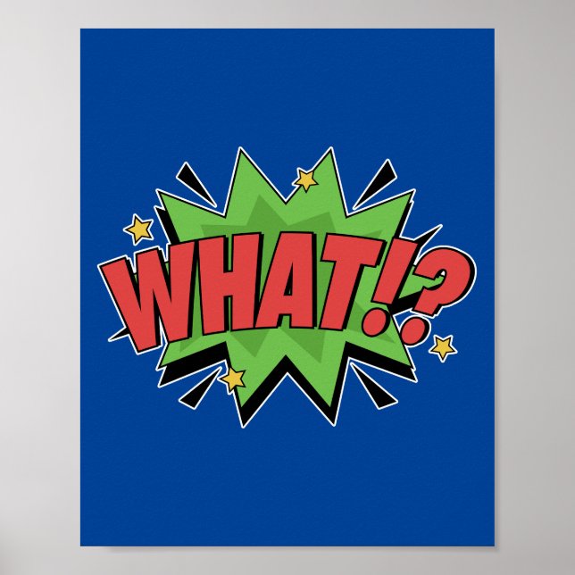 What!? Bold Pop Art Comic Surprise Poster (Front)