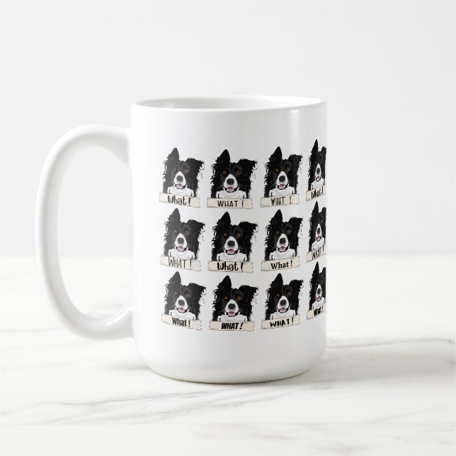 What! Border Collie Coffee Mug (Left)