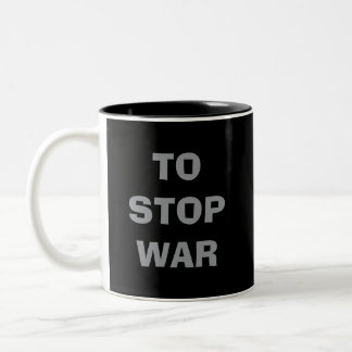 What can we do TO STOP WAR HOARD SILVER forever  Two-Tone Coffee Mug