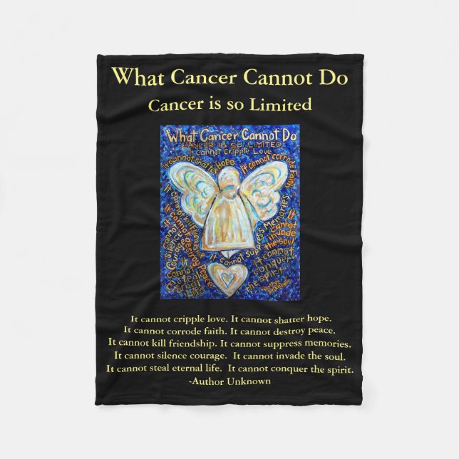 What Cancer Cannot Do Angel Chemo Custom Blanket (Front)