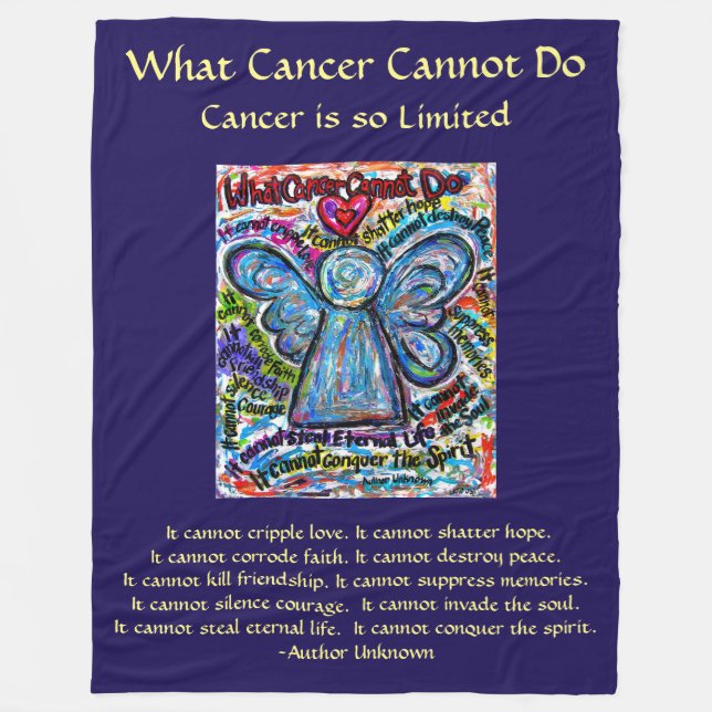 What Cancer Cannot Do Angel Chemo Custom Blanket (Front)