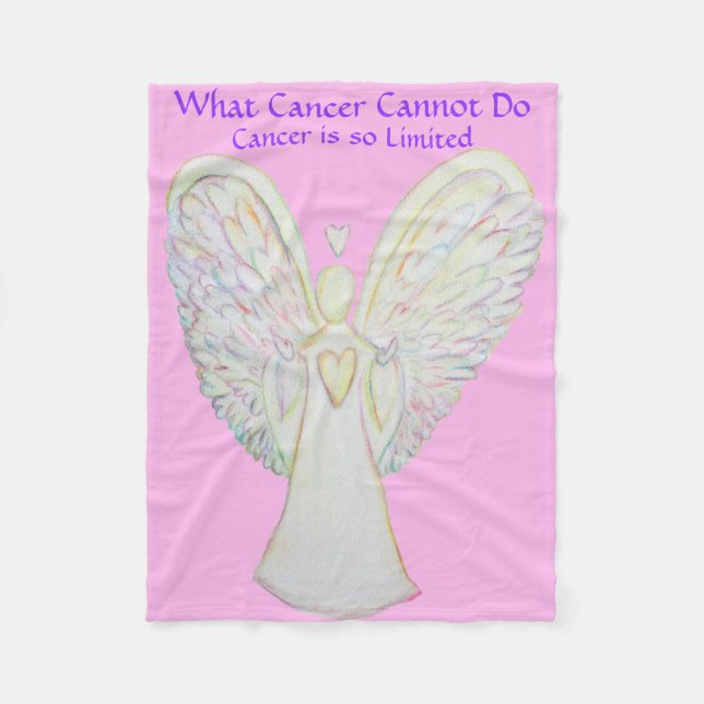 What Cancer Cannot Do Angel Chemo Custom Blanket (Front)