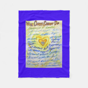 What Cancer Cannot Do Angel Chemo Custom Blanket