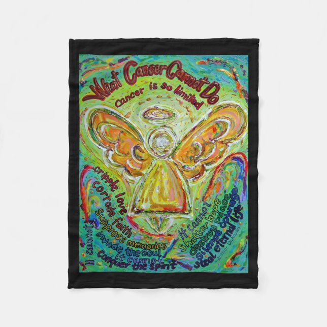 What Cancer Cannot Do Angel Chemo Custom Blanket (Front)