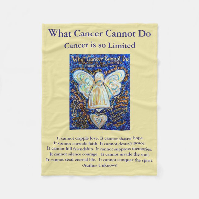 What Cancer Cannot Do Angel Chemo Custom Blanket (Front)