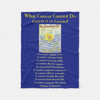 What Cancer Cannot Do Angel Chemo Custom Blanket
