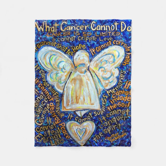 What Cancer Cannot Do Angel Chemo Custom Blanket (Front)