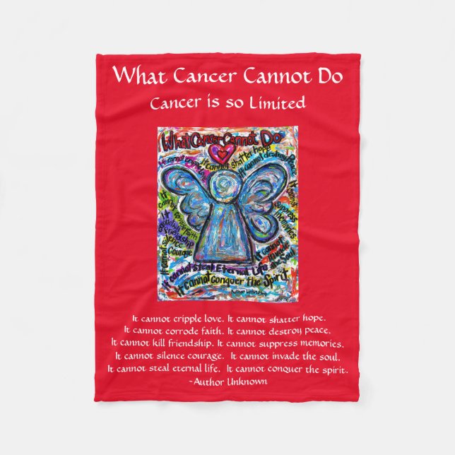 What Cancer Cannot Do Angel Chemo Custom Blanket (Front)
