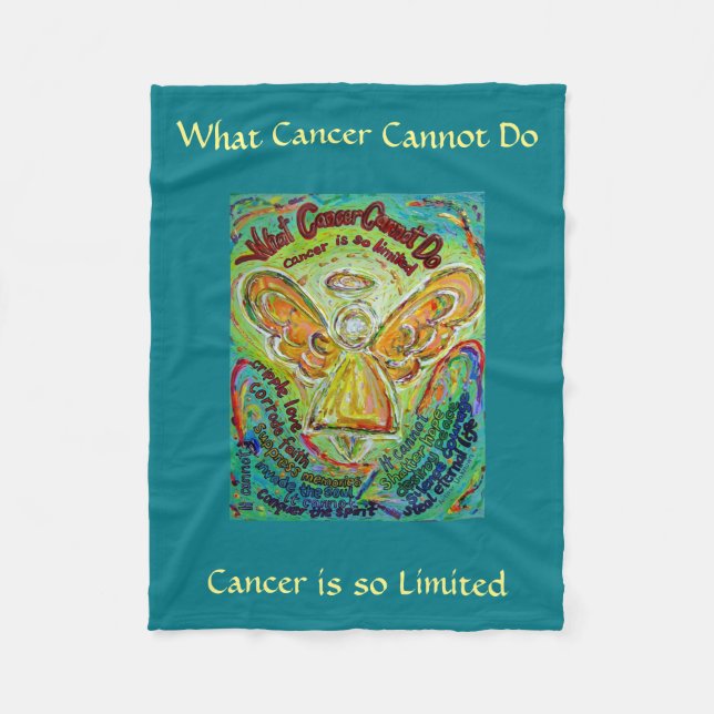 What Cancer Cannot Do Angel Chemo Custom Blanket (Front)