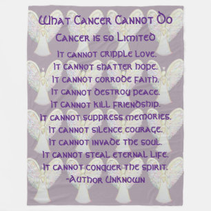 What Cancer Cannot Do Angel Chemo Custom Blanket