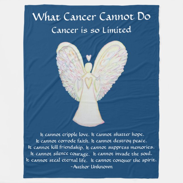 What Cancer Cannot Do Angel Chemo Custom Blanket (Front)