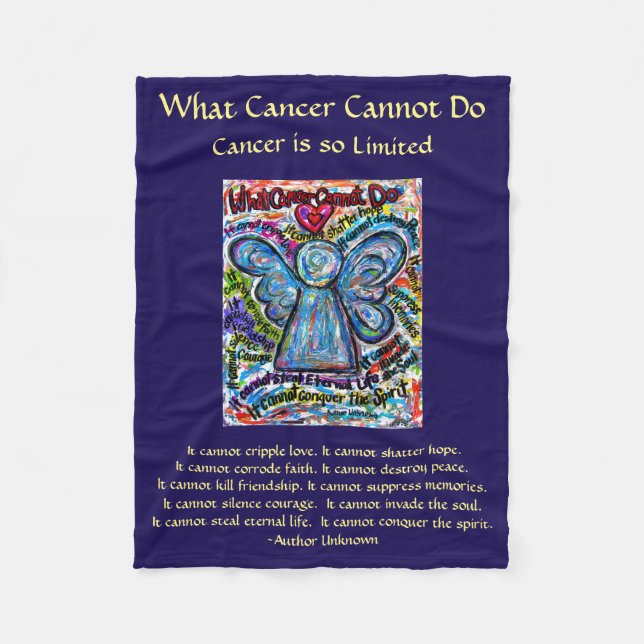 What Cancer Cannot Do Angel Chemo Custom Blanket (Front)