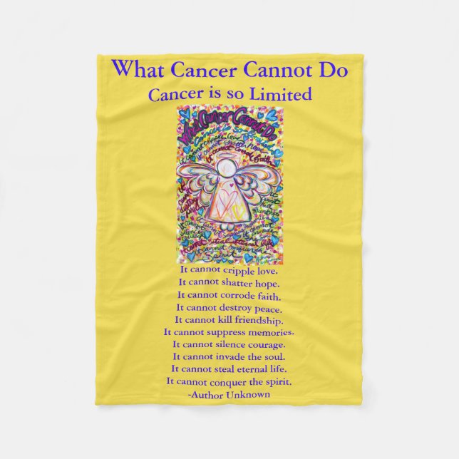 What Cancer Cannot Do Angel Chemo Custom Blanket (Front)