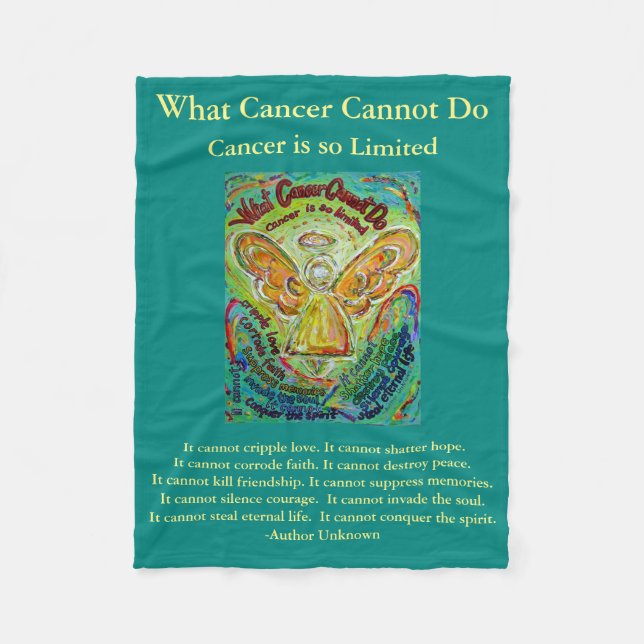 What Cancer Cannot Do Angel Chemo Custom Blanket (Front)