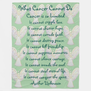 What Cancer Cannot Do Angel Chemo Custom Blanket