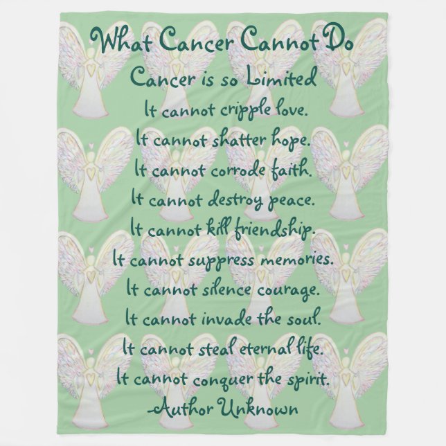 What Cancer Cannot Do Angel Chemo Custom Blanket (Front)