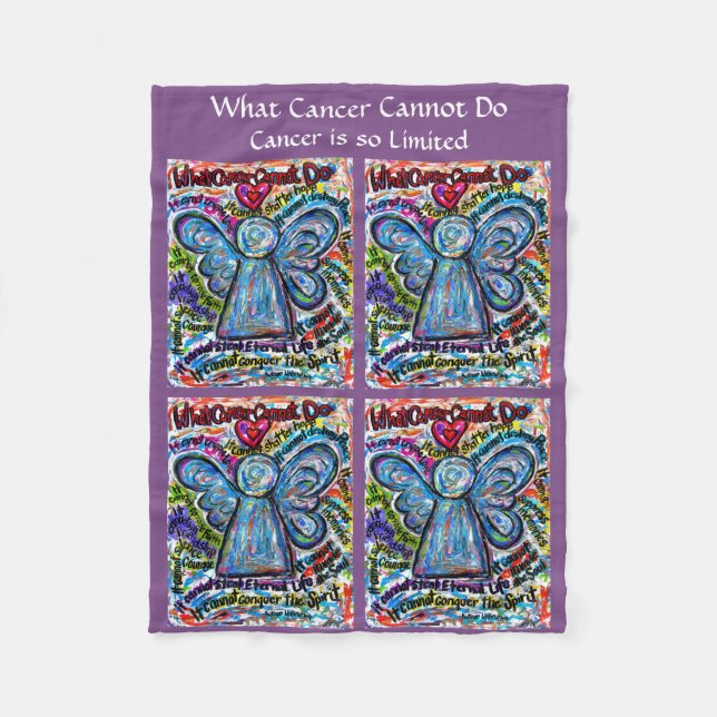What Cancer Cannot Do Angel Chemo Fleece Blankets (Front)