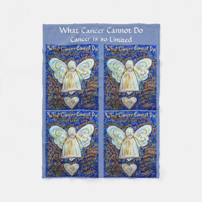 What Cancer Cannot Do Angel Fleece Chemo Blanket (Front)