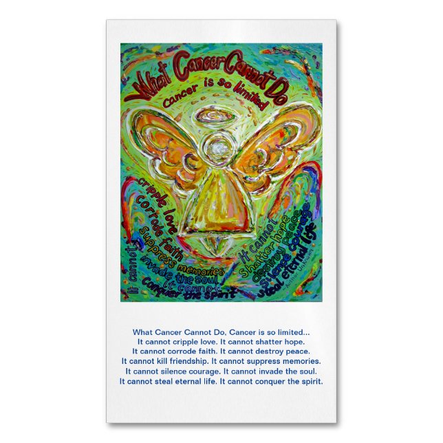 What Cancer Cannot Do Angel Poem Custom Magnets (Front Vertical)