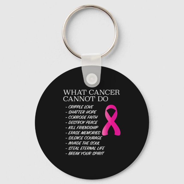 What Cancer Cannot Do - _ Awareness - Insration  Key Ring (Front)