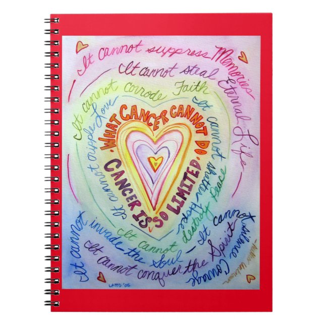 What Cancer Cannot Do Heart Art Notebook Journal (Front)