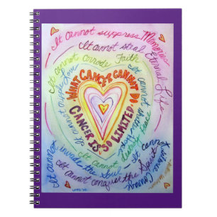 What Cancer Cannot Do Heart Art Notebook Journal