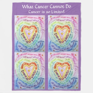 What Cancer Cannot Do Heart Fleece Chemo Blanket