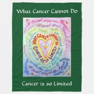 What Cancer Cannot Do Heart Fleece Chemo Blankets