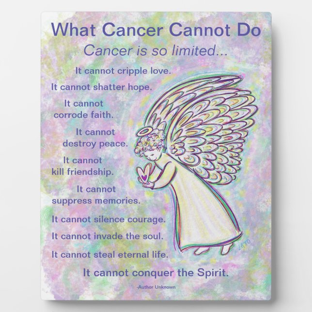 What Cancer Cannot Do Inspirational Poem Plaque (Front)