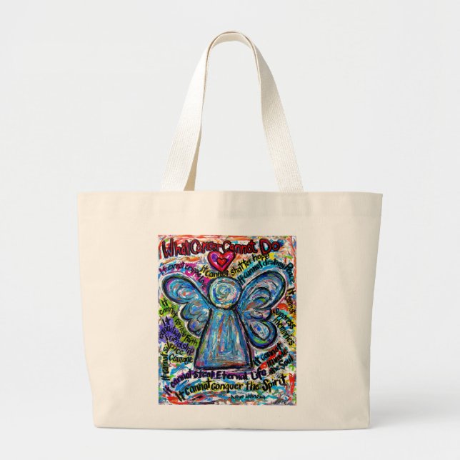 What Cancer Cannot Do Poem Angel Art Bag Totes (Front)