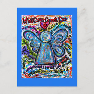 What Cancer Cannot Do Poem Angel Art Postcards