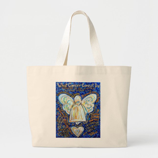 What Cancer Cannot Do Poem Angel Art Tote Bag (Front)