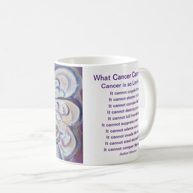 What Cancer Cannot Do Poem Angel Coffee Cup Mug (Front Right)
