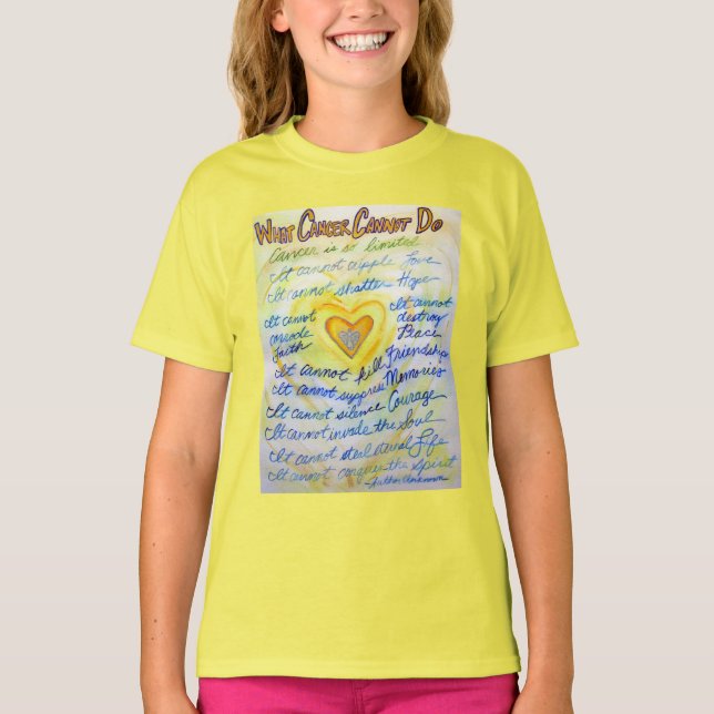 What Cancer Cannot Do Poem Angel Custom T-Shirts (Front)