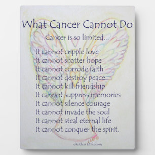 What Cancer Cannot Do Poem Angel Painting Plaque