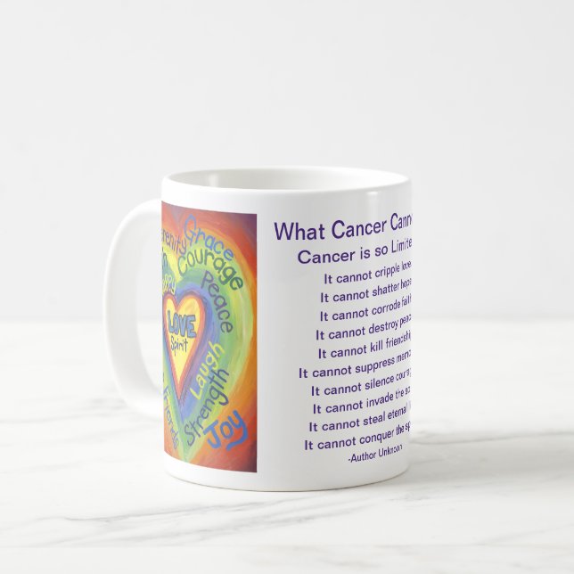 What Cancer Cannot Do Poem Art Coffee Cup Mug (Front Left)