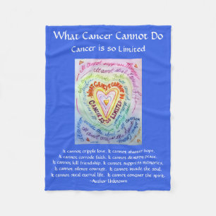 What Cancer Cannot Do Poem Chemo Custom Blanket